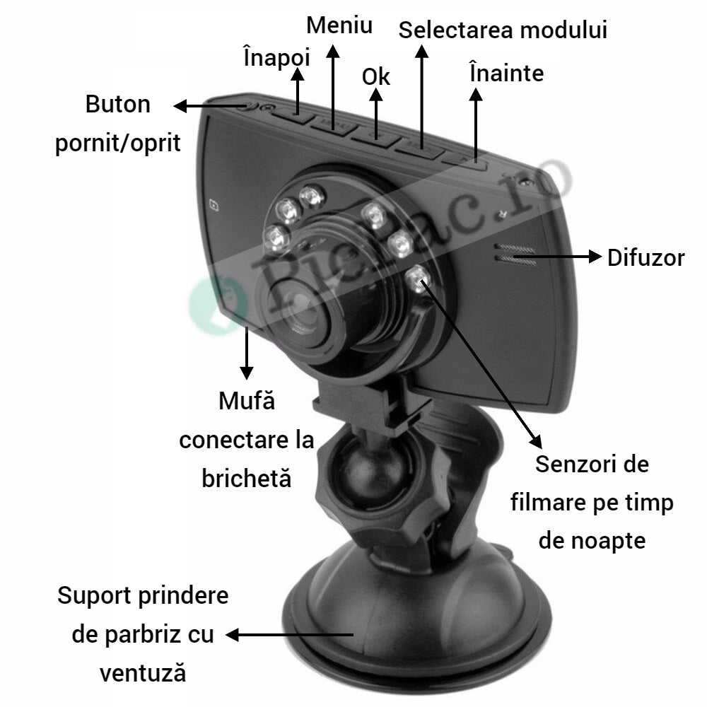 Κάμερα Αυτοκινήτου DVR HD 1080P με Οθόνη LCD 6cm και G-Sensor - Συνεχής Καταγραφή