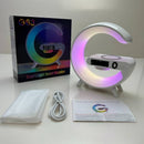 Ασύρματος σταθμός φόρτισης 3 σε 1 με λάμπα RGB και ηχείο bluetooth, έλεγχος εφαρμογής