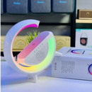 Πολυλειτουργική λάμπα LED RGB με ασύρματη φόρτιση, Bluetooth, ρολόι και ξυπνητήρι - 15W