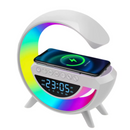 Πολυλειτουργική λάμπα LED RGB με ασύρματη φόρτιση, Bluetooth, ρολόι και ξυπνητήρι - 15W