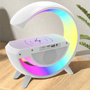 Πολυλειτουργική λάμπα LED RGB με ασύρματη φόρτιση, Bluetooth, ρολόι και ξυπνητήρι - 15W