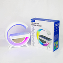 Πολυλειτουργική λάμπα LED RGB με ασύρματη φόρτιση, Bluetooth, ρολόι και ξυπνητήρι - 15W