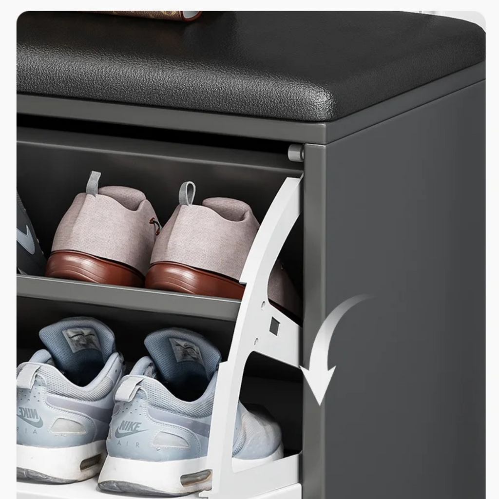 Ντουλάπι οργάνωσης παπουτσιών με πάγκο και 2 πόρτες, 80x30x45 cm - Ολοκληρωμένη λύση αποθήκευσης