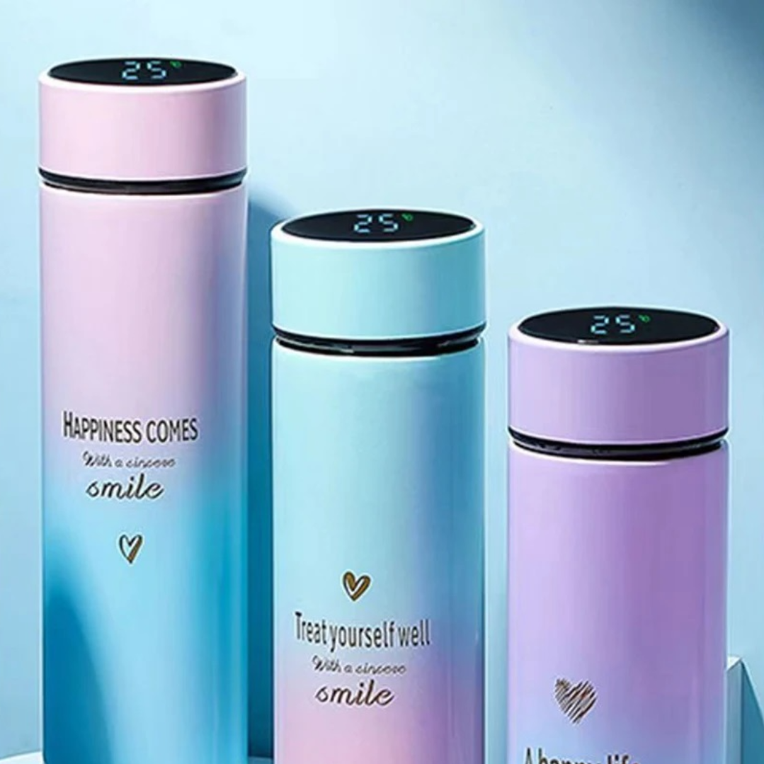 Ψηφιακό Θερμός 500ml από Ανοξείδωτο Ατσάλι με Οθόνη LED Θερμοκρασίας - Θερμομόνωση 12-14 Ώρες