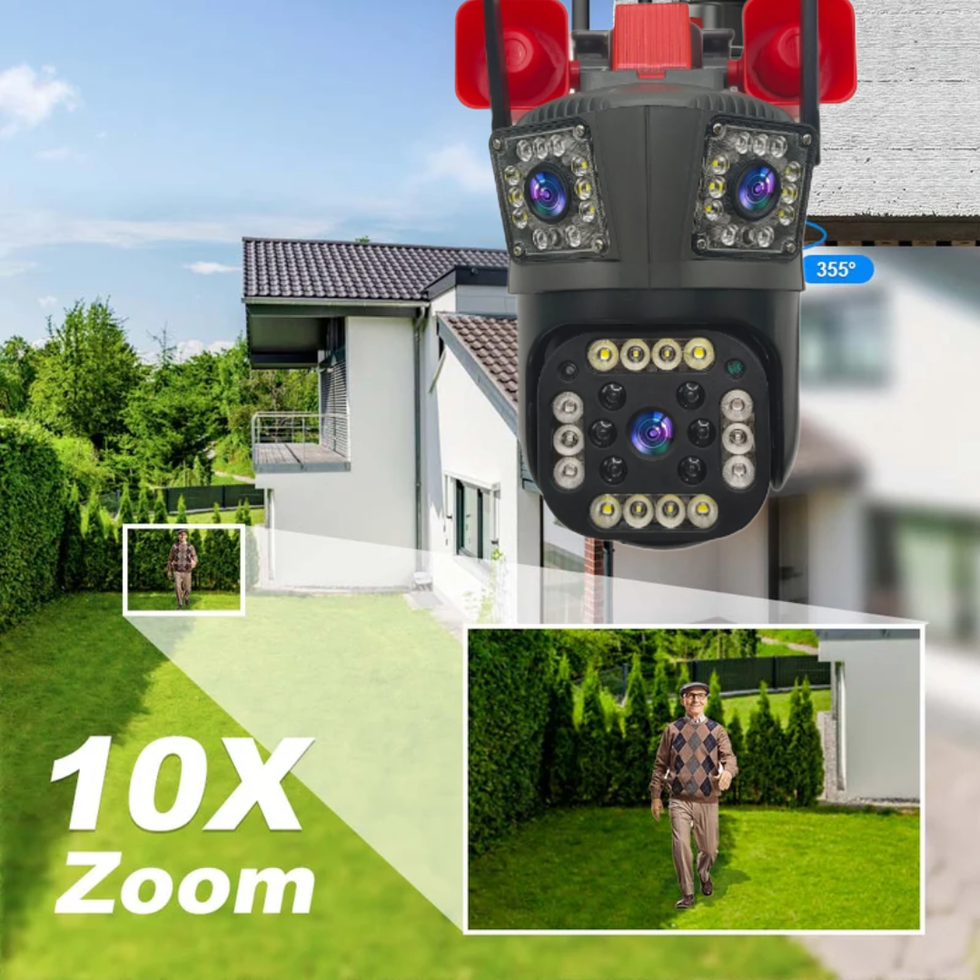 Κάμερα Παρακολούθησης WiFi 12MP Ultra HD - Εξωτερική/Εσωτερική με PTZ, Zoom 5X, Νυχτερινή Όραση και Ενσωματωμένη Σειρήνα