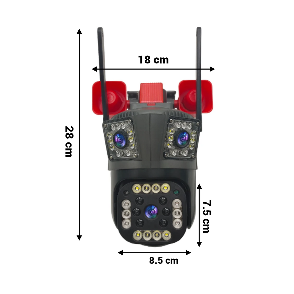 Κάμερα Παρακολούθησης WiFi 12MP Ultra HD - Εξωτερική/Εσωτερική με PTZ, Zoom 5X, Νυχτερινή Όραση και Ενσωματωμένη Σειρήνα