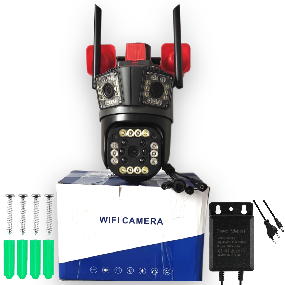 Κάμερα Παρακολούθησης WiFi 12MP Ultra HD - Εξωτερική/Εσωτερική με PTZ, Zoom 5X, Νυχτερινή Όραση και Ενσωματωμένη Σειρήνα