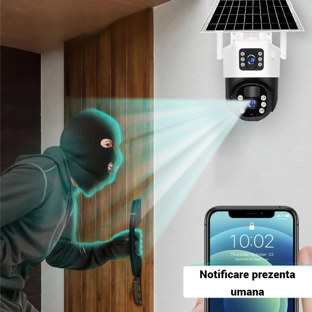 Έξυπνη κάμερα παρακολούθησης IP WiFi με διπλό φακό και IR - Συναγερμός κίνησης και μικρόφωνο