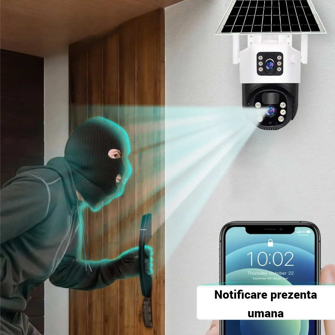 Έξυπνη κάμερα παρακολούθησης IP WiFi με διπλό φακό και IR - Συναγερμός κίνησης και μικρόφωνο