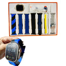 Smartwatch Ultra με 7 Χρωματιστά Λουράκια - Πολυλειτουργικό Έξυπνο Ρολόι με Ειδοποιήσεις και Παρακολούθηση Δραστηριότητας