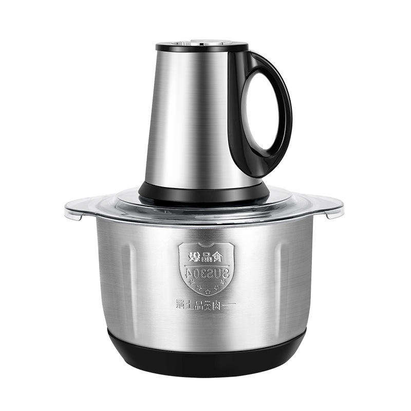 Επαγγελματικό Πακέτο: Ηλεκτρικός Κόφτης 5L Inox για Κρέας και Λαχανικά + Φορητό Μπλέντερ Mini USB, 6 Λεπίδες, 2 Δοχεία 400 ml