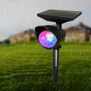 Περιστρεφόμενος Ηλιακός Προβολέας LED RGB Εξωτερικού Χώρου - Διακοσμητικός Φωτισμός Κήπου