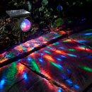 Περιστρεφόμενος Ηλιακός Προβολέας LED RGB Εξωτερικού Χώρου - Διακοσμητικός Φωτισμός Κήπου
