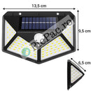 Ηλιακή Λάμπα με 100 LED και Αισθητήρα Κίνησης - 600 Lumens
