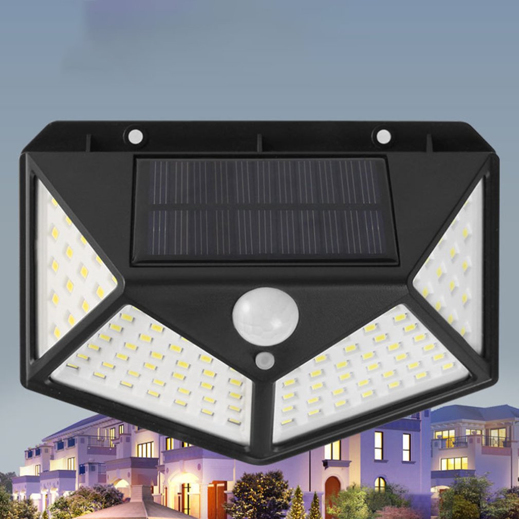 Ηλιακή Λάμπα με 100 LED και Αισθητήρα Κίνησης - 600 Lumens