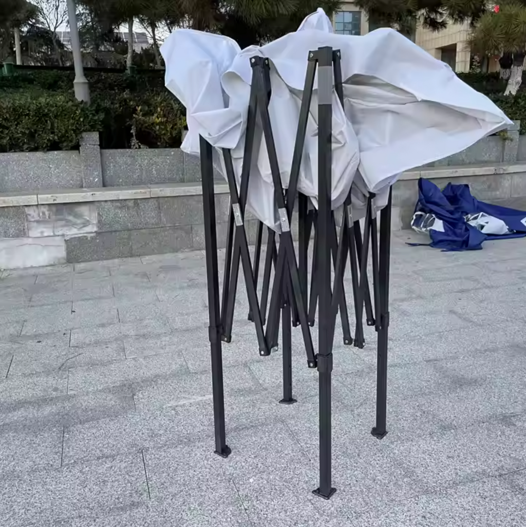 Πτυσσόμενο Περίπτερο Σκηνής ΛΕΥΚΟ, 3x3 m, μεταλλικός σκελετός