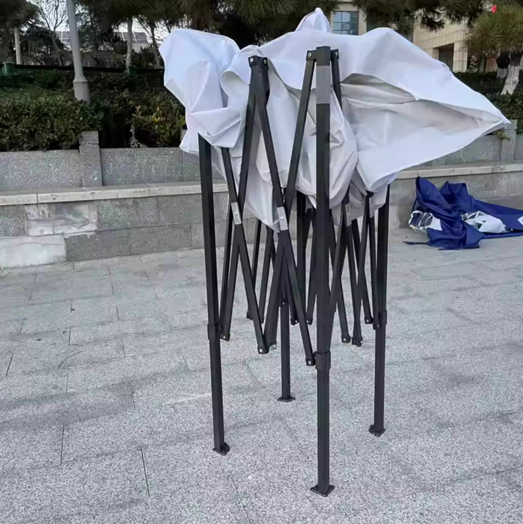 Πτυσσόμενο Περίπτερο Σκηνής ΛΕΥΚΟ, 3x3 m, μεταλλικός σκελετός