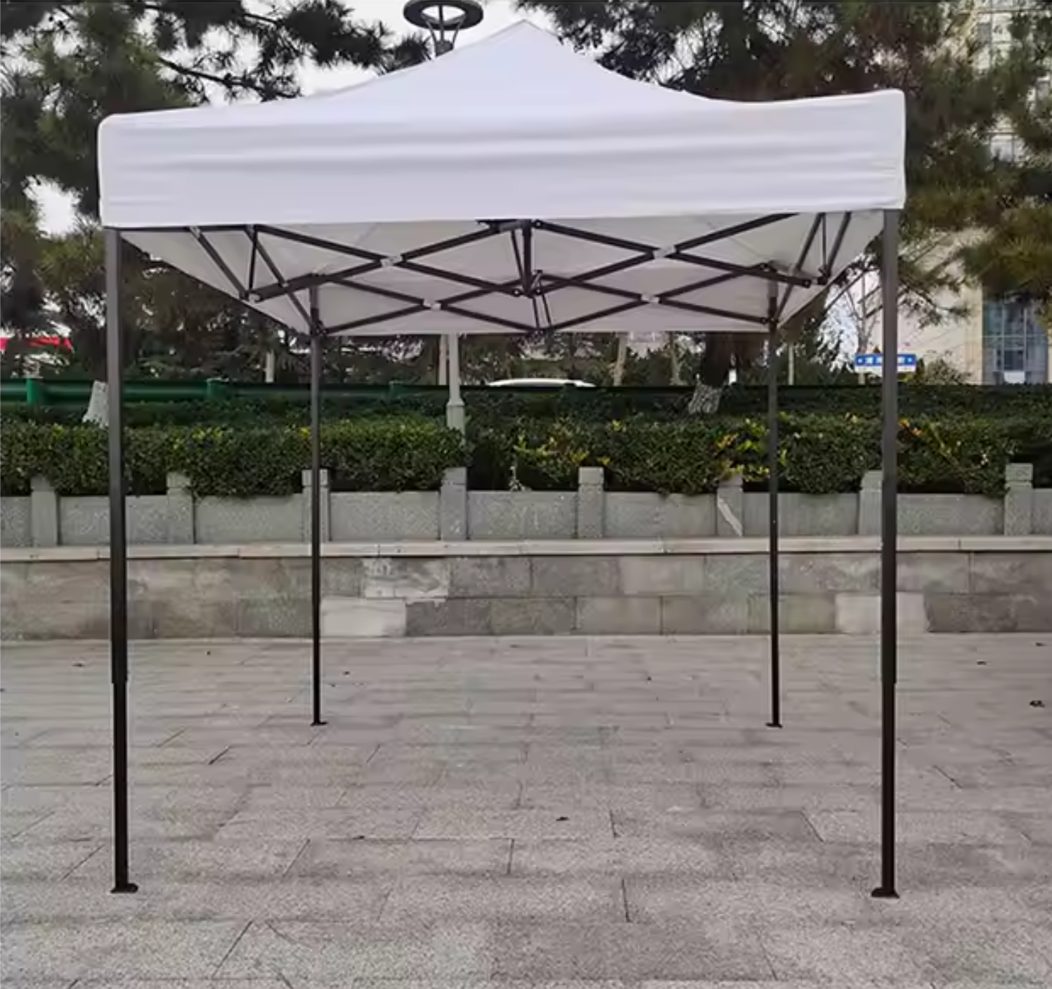 Πτυσσόμενο Περίπτερο Σκηνής ΛΕΥΚΟ, 3x3 m, μεταλλικός σκελετός