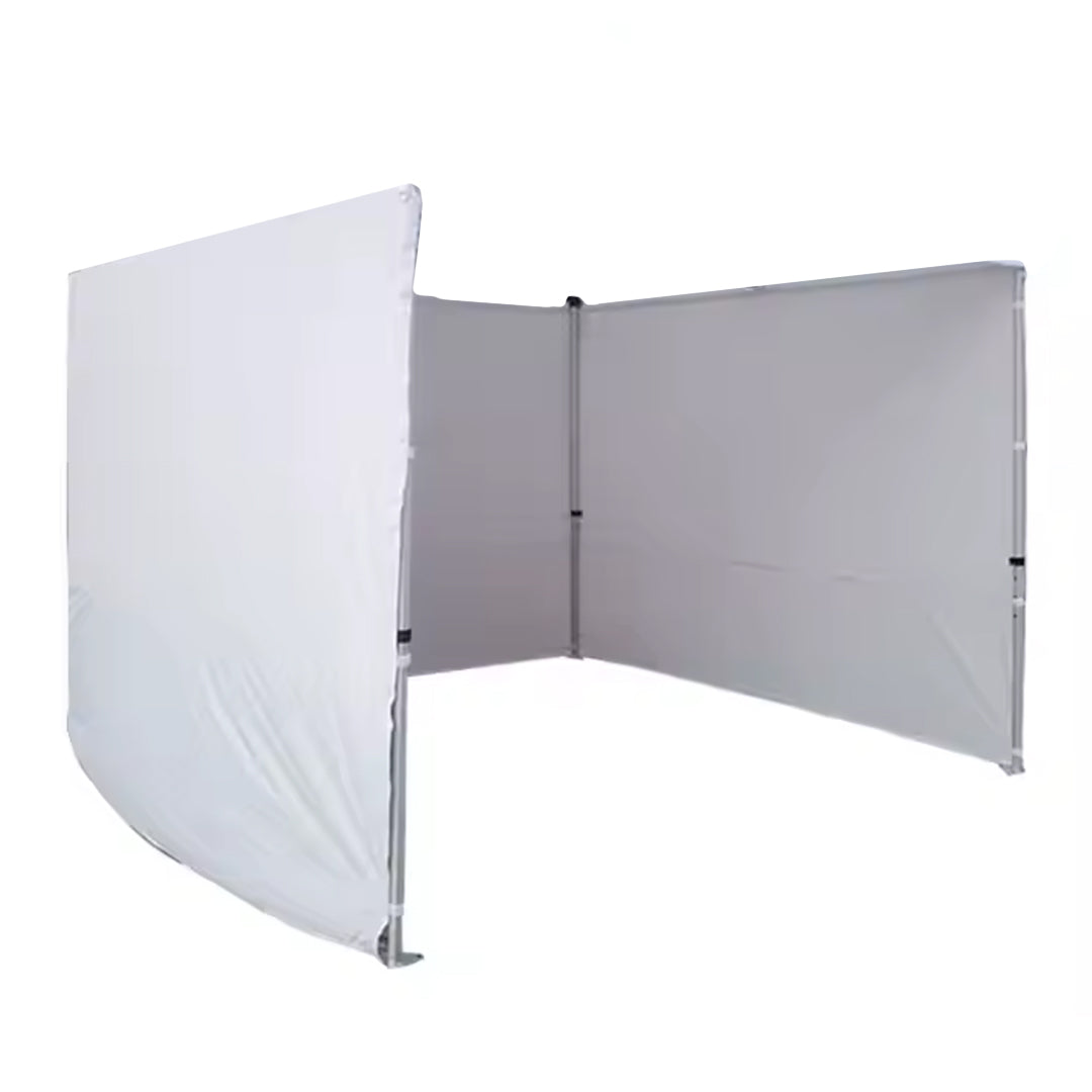 Πλαϊνή τέντα περιπτέρου/σκηνής 9m x 192cm - Αδιάβροχη προστασία λευκού χρώματος
