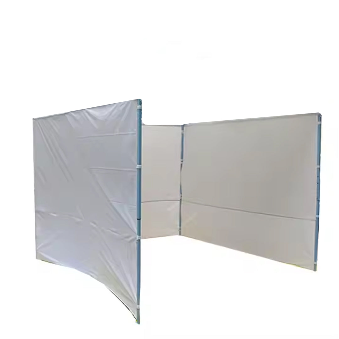 Πλαϊνή τέντα περιπτέρου/σκηνής 9m x 192cm - Αδιάβροχη προστασία λευκού χρώματος