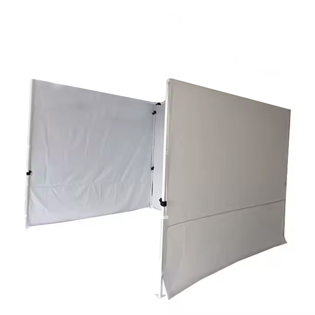 Πλαϊνή τέντα περιπτέρου/σκηνής 9m x 192cm - Αδιάβροχη προστασία λευκού χρώματος