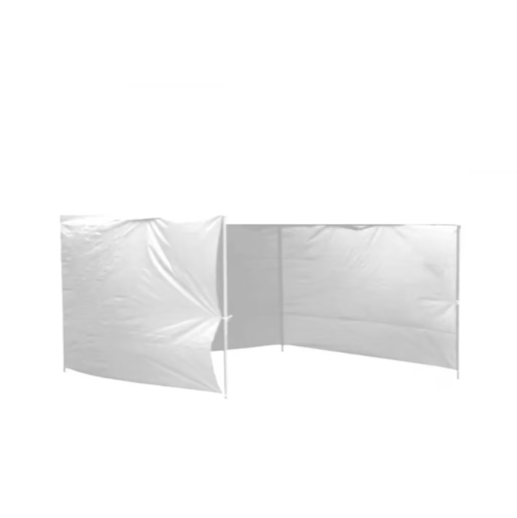 Πλαϊνή τέντα περιπτέρου/σκηνής 9m x 192cm - Αδιάβροχη προστασία λευκού χρώματος