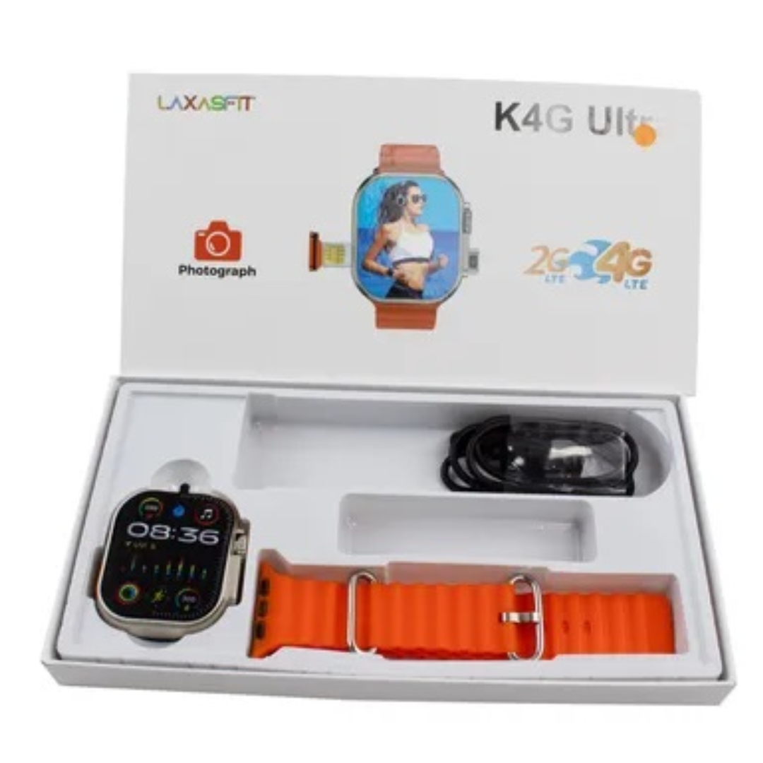 Smartwatch K4G Ultra με SIM 4G - Βιντεοκλήσεις, AI Assistant και Παρακολούθηση Υγείας