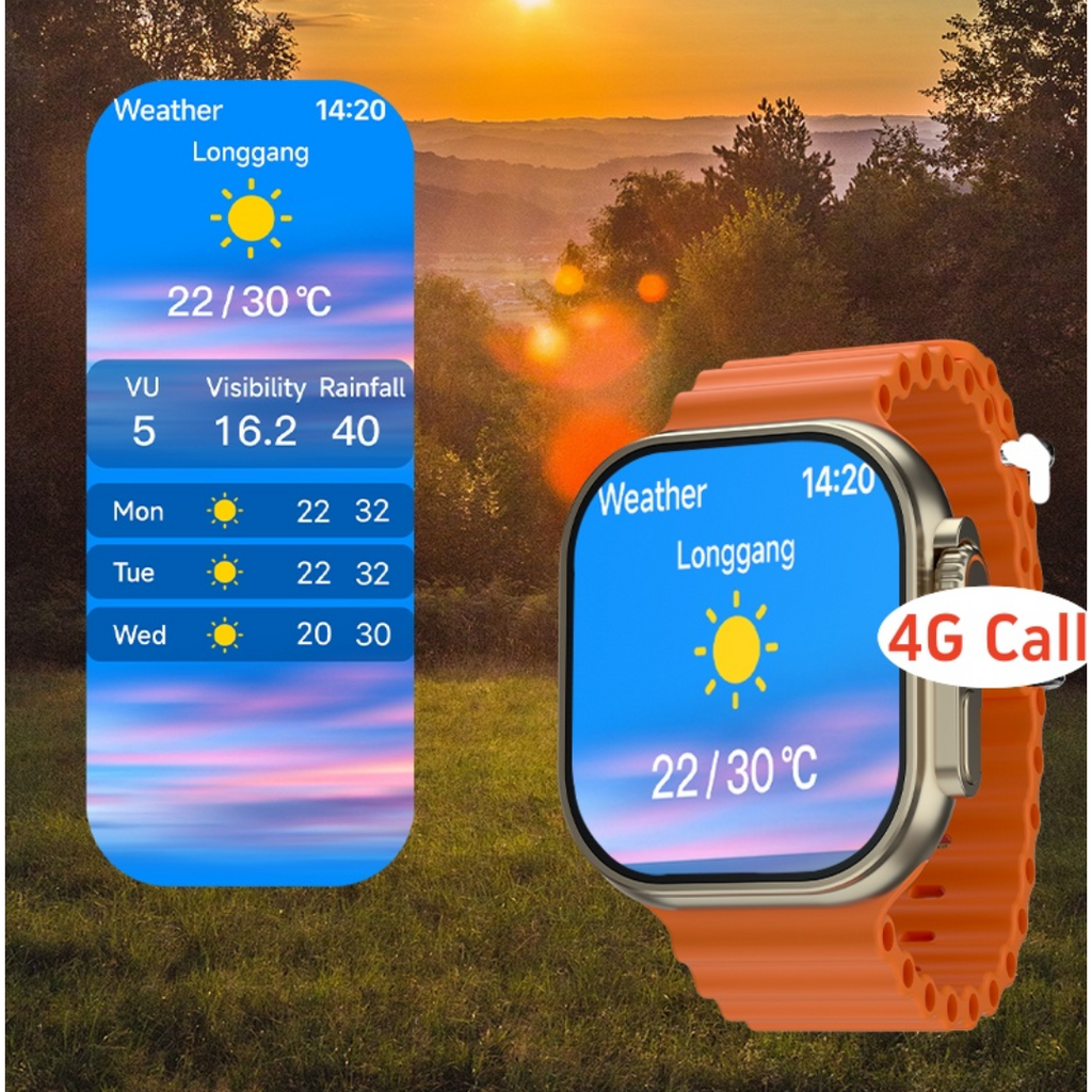 Smartwatch K4G Ultra με SIM 4G - Βιντεοκλήσεις, AI Assistant και Παρακολούθηση Υγείας