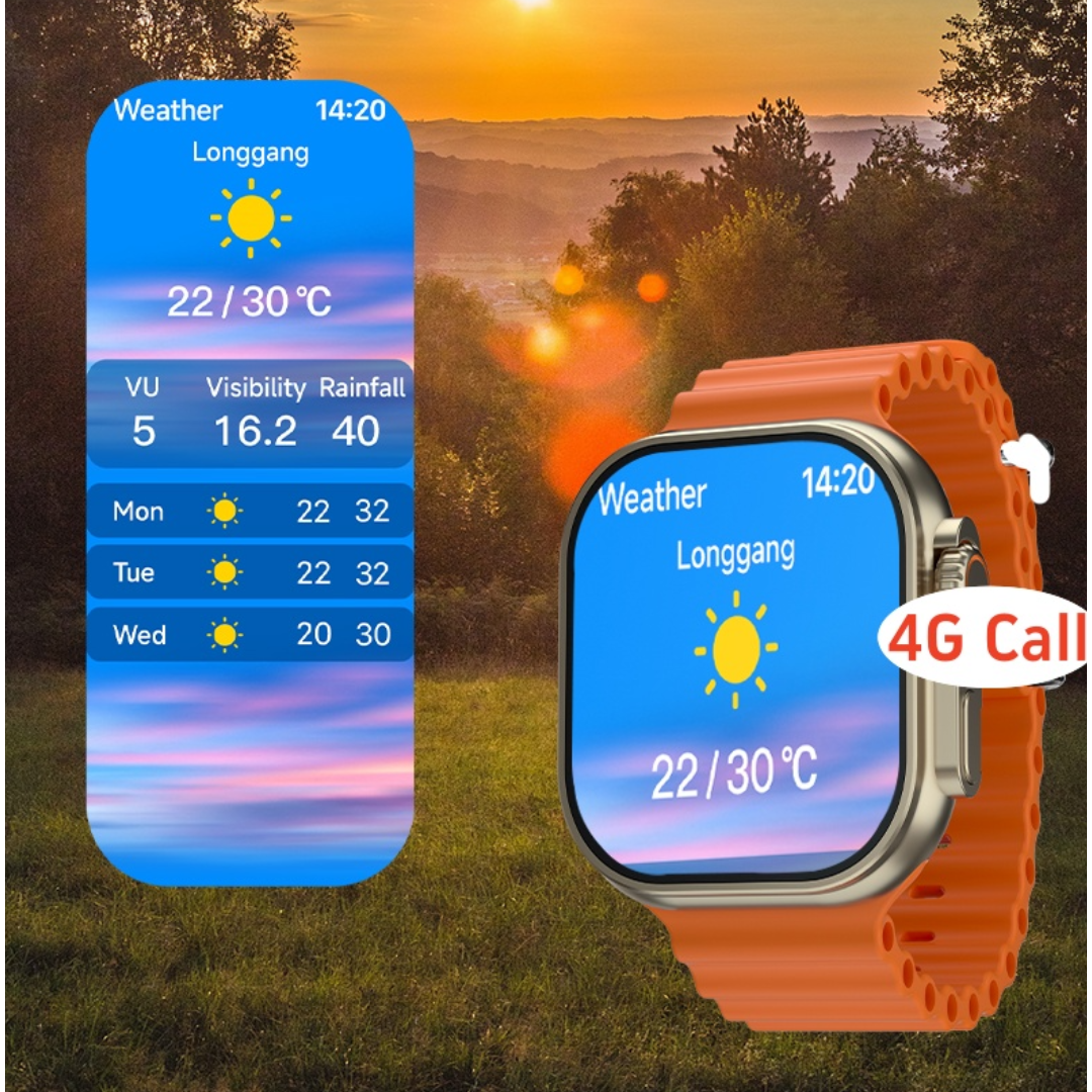 Smartwatch K4G Ultra με SIM 4G - Βιντεοκλήσεις, AI Assistant και Παρακολούθηση Υγείας