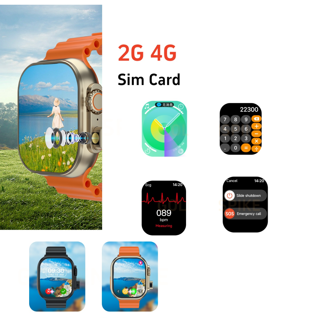 Smartwatch K4G Ultra με SIM 4G - Βιντεοκλήσεις, AI Assistant και Παρακολούθηση Υγείας