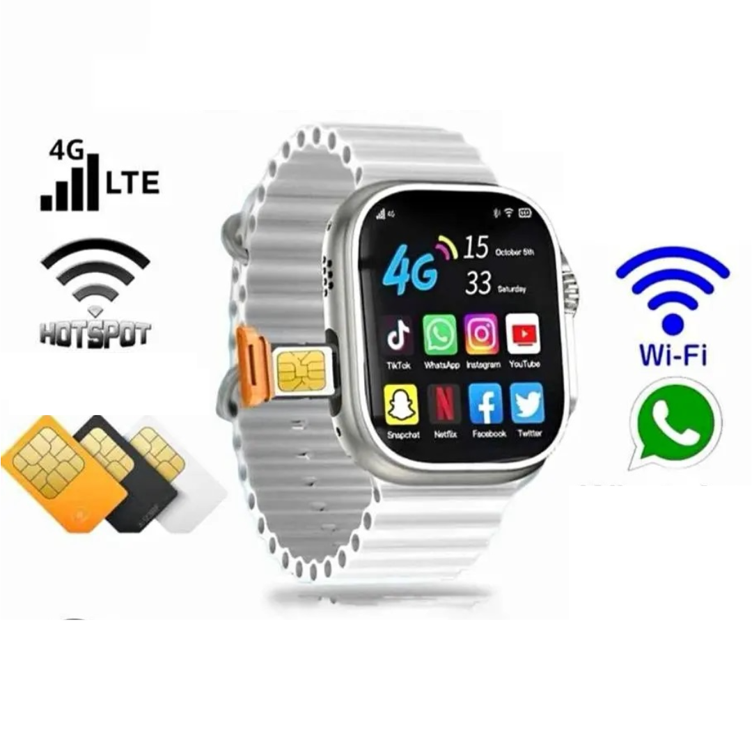 Smartwatch K4G Ultra με SIM 4G - Βιντεοκλήσεις, AI Assistant και Παρακολούθηση Υγείας