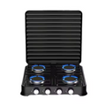 Κουζίνα Υγραερίου Star Chef 4 Εστιών - Μεταλλικό Κέλυφος με Καπάκι, Επαγγελματικός Συμπαγής Σχεδιασμός