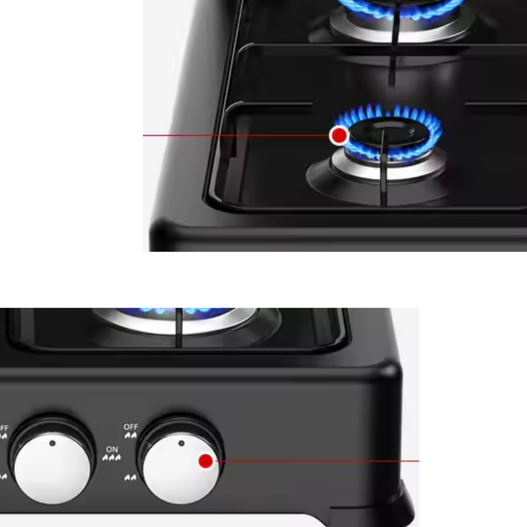 Κουζίνα Υγραερίου Star Chef 4 Εστιών - Μεταλλικό Κέλυφος με Καπάκι, Επαγγελματικός Συμπαγής Σχεδιασμός