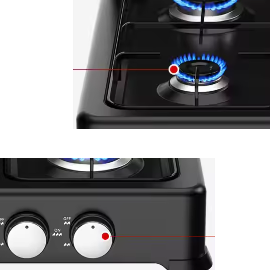 Κουζίνα Υγραερίου Star Chef 4 Εστιών - Μεταλλικό Κέλυφος με Καπάκι, Επαγγελματικός Συμπαγής Σχεδιασμός