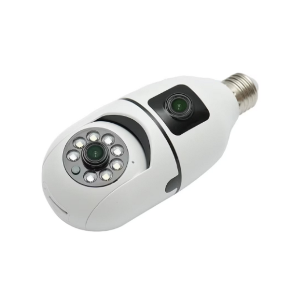 Κάμερα Παρακολούθησης WiFi E27 360° Ultra HD 2MP + Κάρτα 32GB - Αμφίδρομος Ήχος και Νυχτερινή Όραση