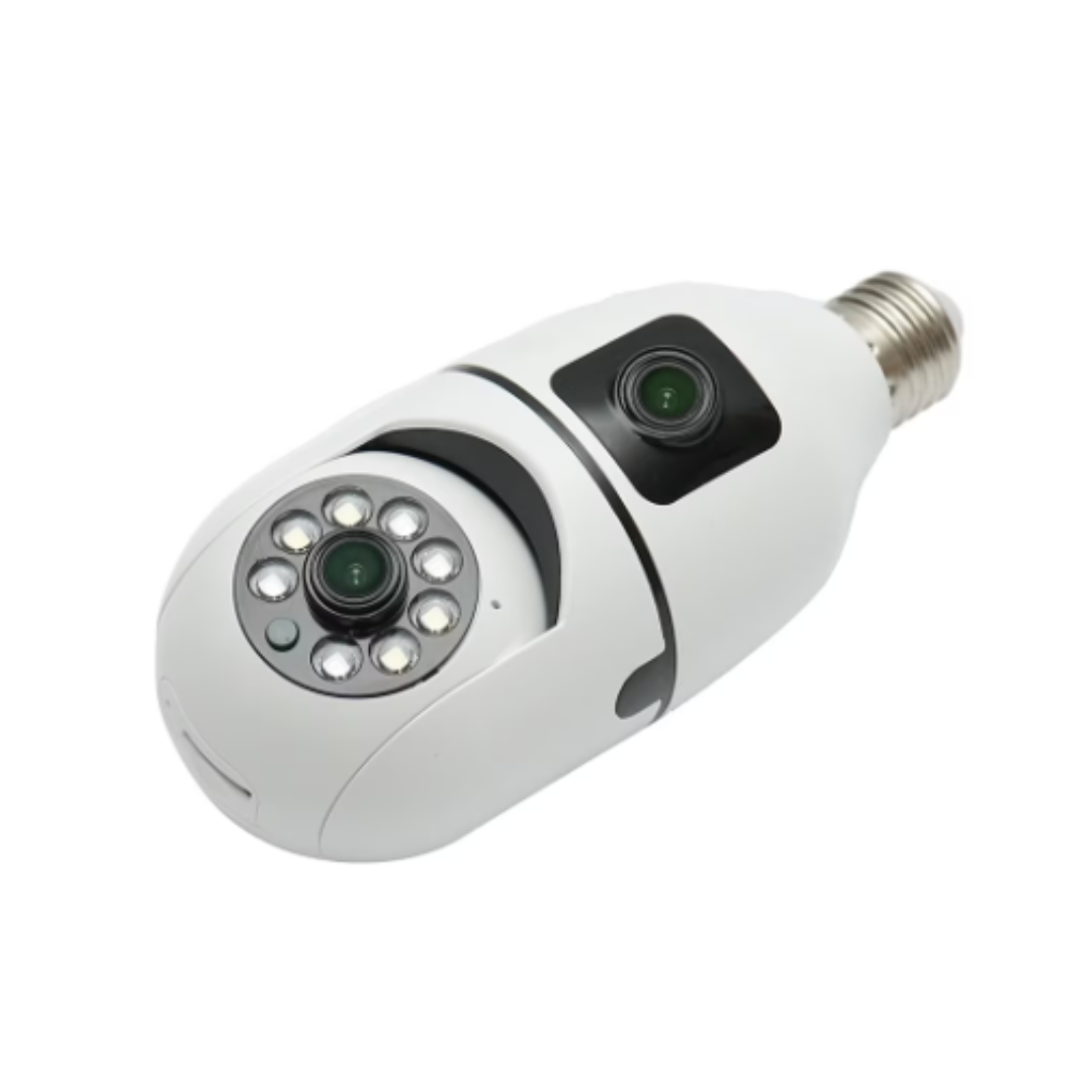 Κάμερα Παρακολούθησης WiFi E27 360° Ultra HD 2MP + Κάρτα 32GB - Αμφίδρομος Ήχος και Νυχτερινή Όραση
