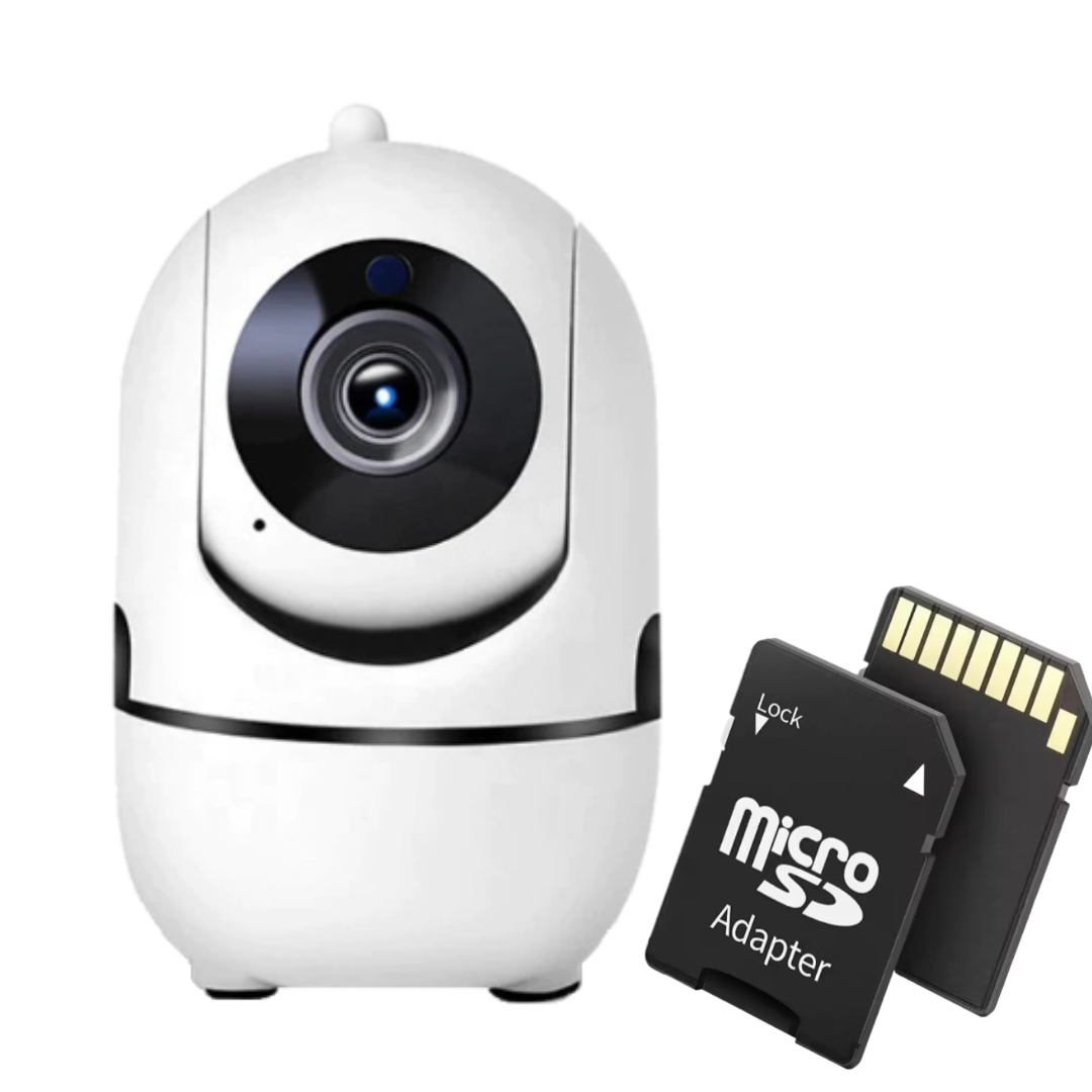 Πακέτο Έξυπνη Κάμερα Παρακολούθησης WiFi HD720p + Κάρτα Μνήμης 32GB - Αμφίδρομος Ήχος, Νυχτερινή Όραση