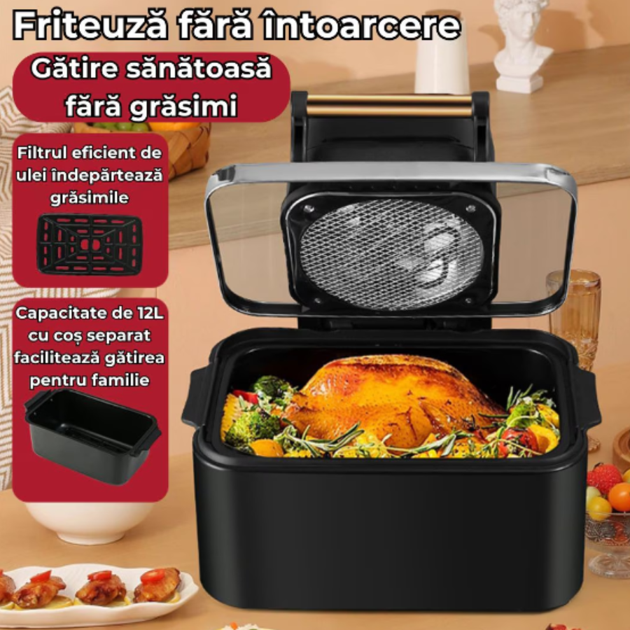 Ψηφιακή Φριτέζα Αέρος 12L 1700W - Έλεγχος Αφής, 11 Προγράμματα, Οθόνη LED, Μαγείρεμα Χωρίς Λάδι