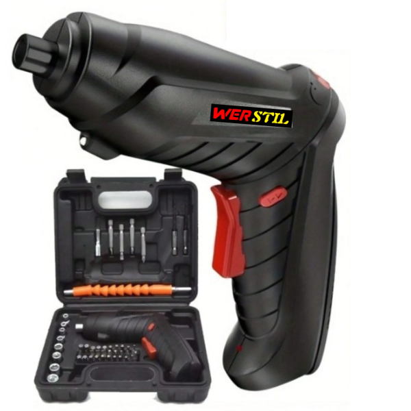 Φορητό Ηλεκτρικό Κατσαβίδι, 3.6V | 250 Rpm, 47 Τεμάχια, Φόρτιση USB