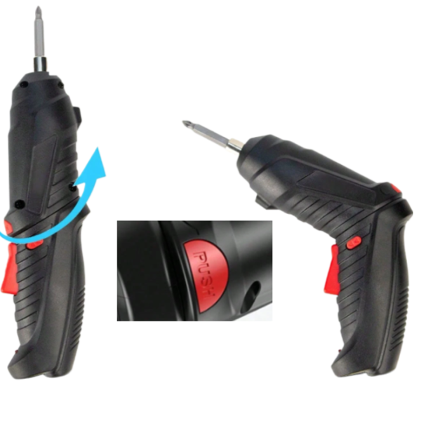Φορητό Ηλεκτρικό Κατσαβίδι, 3.6V | 250 Rpm, 47 Τεμάχια, Φόρτιση USB