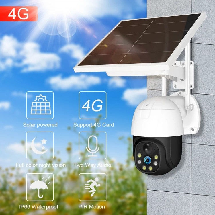 Σετ 1+1 Κάμερα Παρακολούθησης Ηλιακή 4G με SIM, 5MP Full HD 1080p, Zoom 10X, Ηλιακό Πάνελ 9W, IP66
