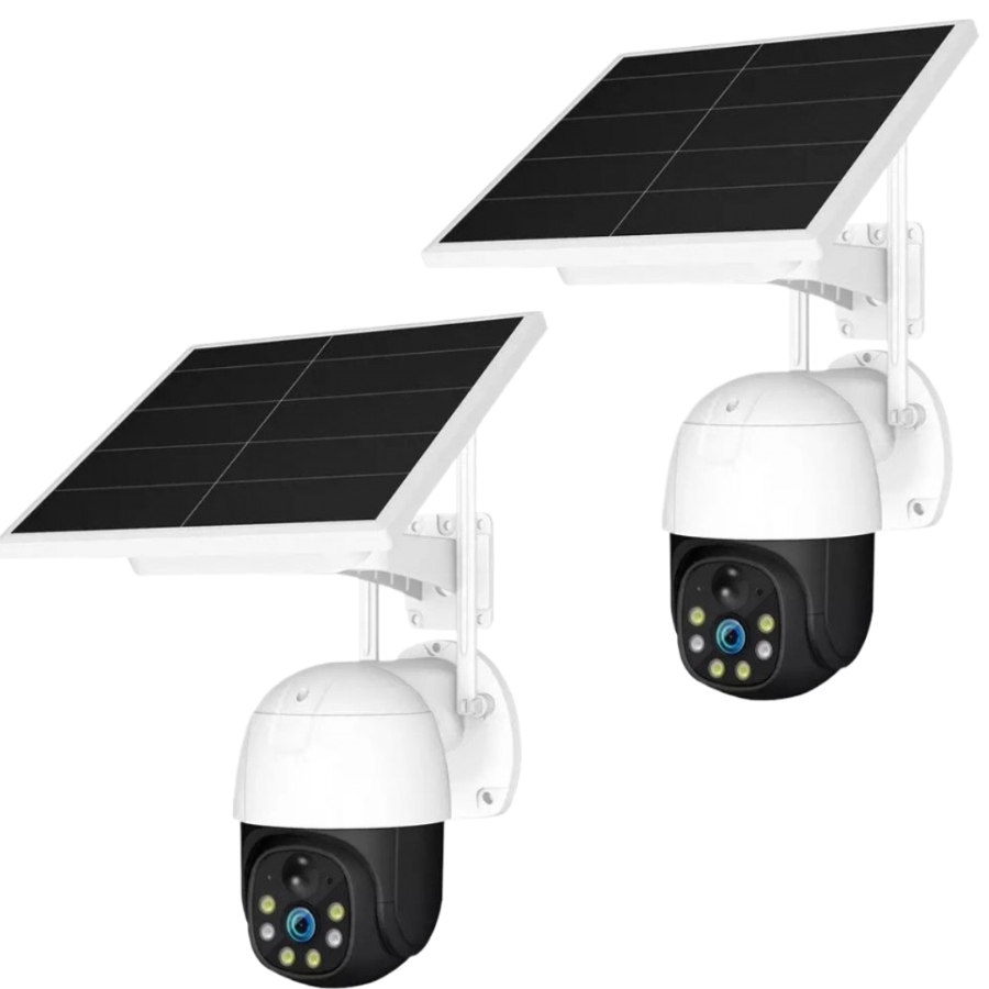 Σετ 1+1 Κάμερα Παρακολούθησης Ηλιακή 4G με SIM, 5MP Full HD 1080p, Zoom 10X, Ηλιακό Πάνελ 9W, IP66