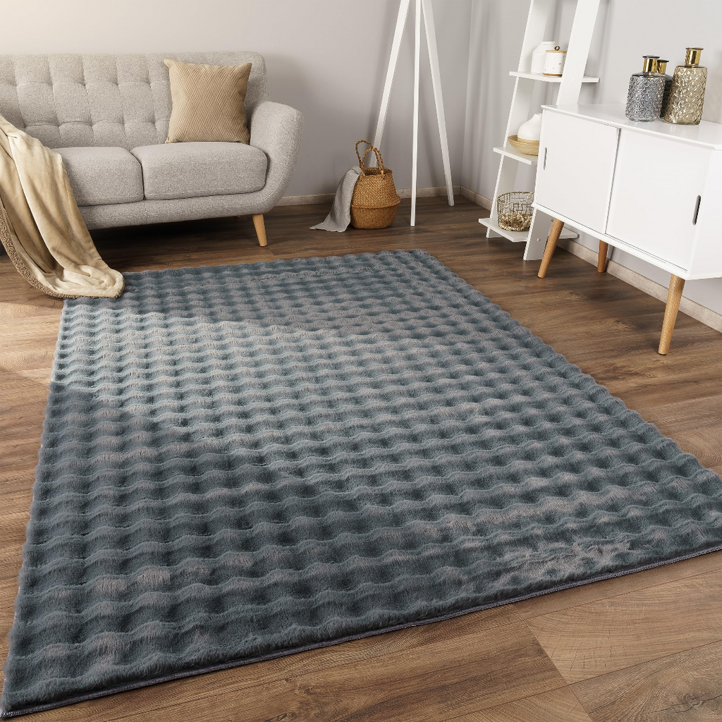 Βόρειο Χαλί από Τεχνητή Γούνα 3D Bubble 180x230cm - Μοντέρνος Σχεδιασμός, Εξαιρετικά Απαλό, Αντιολισθητικό