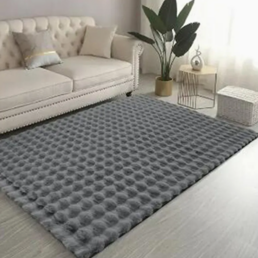 Βόρειο Χαλί από Τεχνητή Γούνα 3D Bubble 180x230cm - Μοντέρνος Σχεδιασμός, Εξαιρετικά Απαλό, Αντιολισθητικό