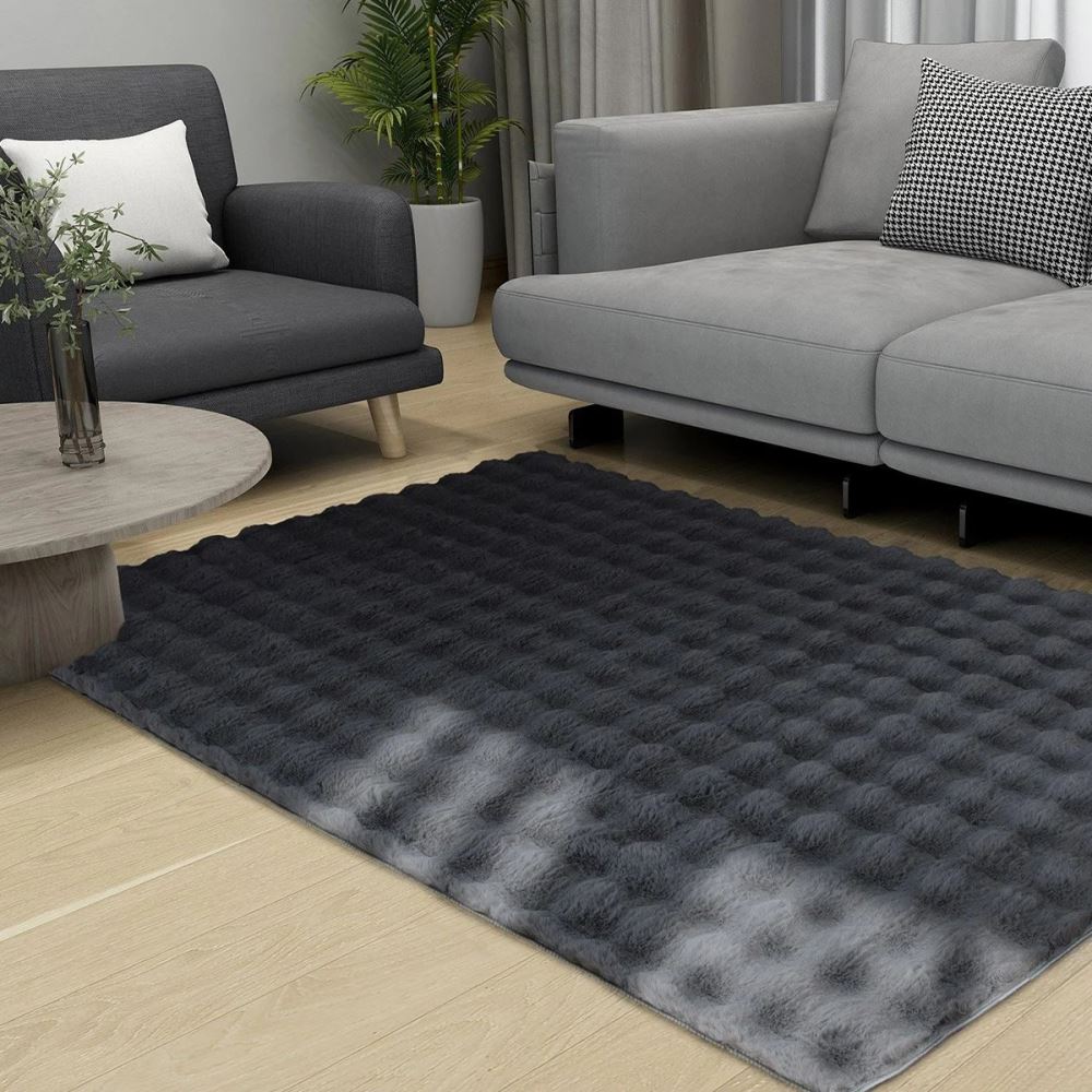 Βόρειο Χαλί από Τεχνητή Γούνα 3D Bubble 180x230cm - Μοντέρνος Σχεδιασμός, Εξαιρετικά Απαλό, Αντιολισθητικό