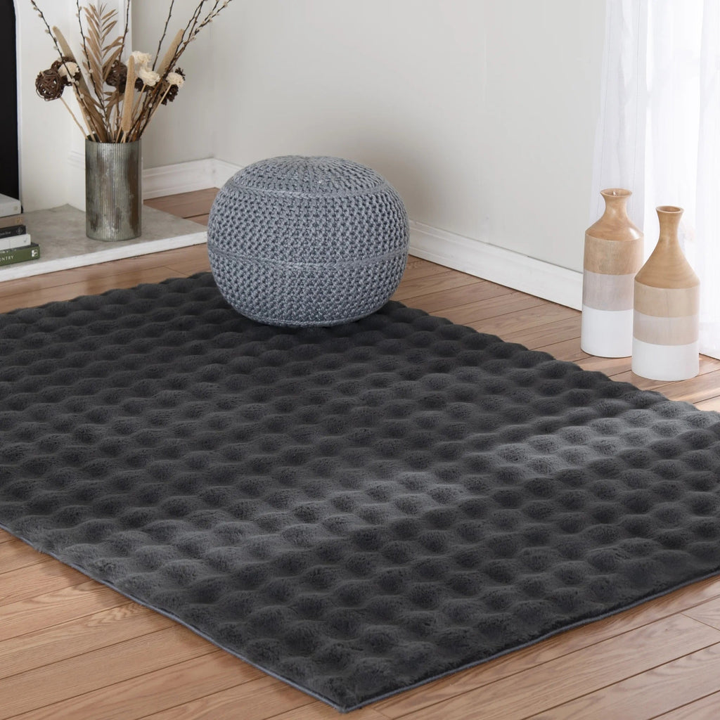 Βόρειο Χαλί από Τεχνητή Γούνα 3D Bubble 180x230cm - Μοντέρνος Σχεδιασμός, Εξαιρετικά Απαλό, Αντιολισθητικό