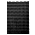 Χαλί από Συνθετική Γούνα 3D Bubble Nordic Design 180x230cm - Μαλακό και Αφράτο για Σαλόνι και Υπνοδωμάτιο, Μαύρο