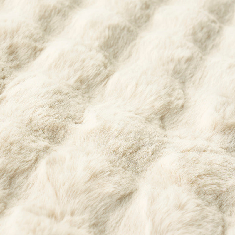 Χαλί Τεχνητής Γούνας 3D Bubble 180x230cm - Nordic Premium Σχεδιασμός για Σαλόνι και Υπνοδωμάτιο - Κρεμ