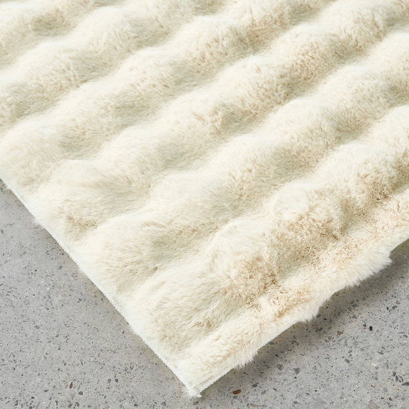 Χαλί Τεχνητής Γούνας 3D Bubble 180x230cm - Nordic Premium Σχεδιασμός για Σαλόνι και Υπνοδωμάτιο - Κρεμ