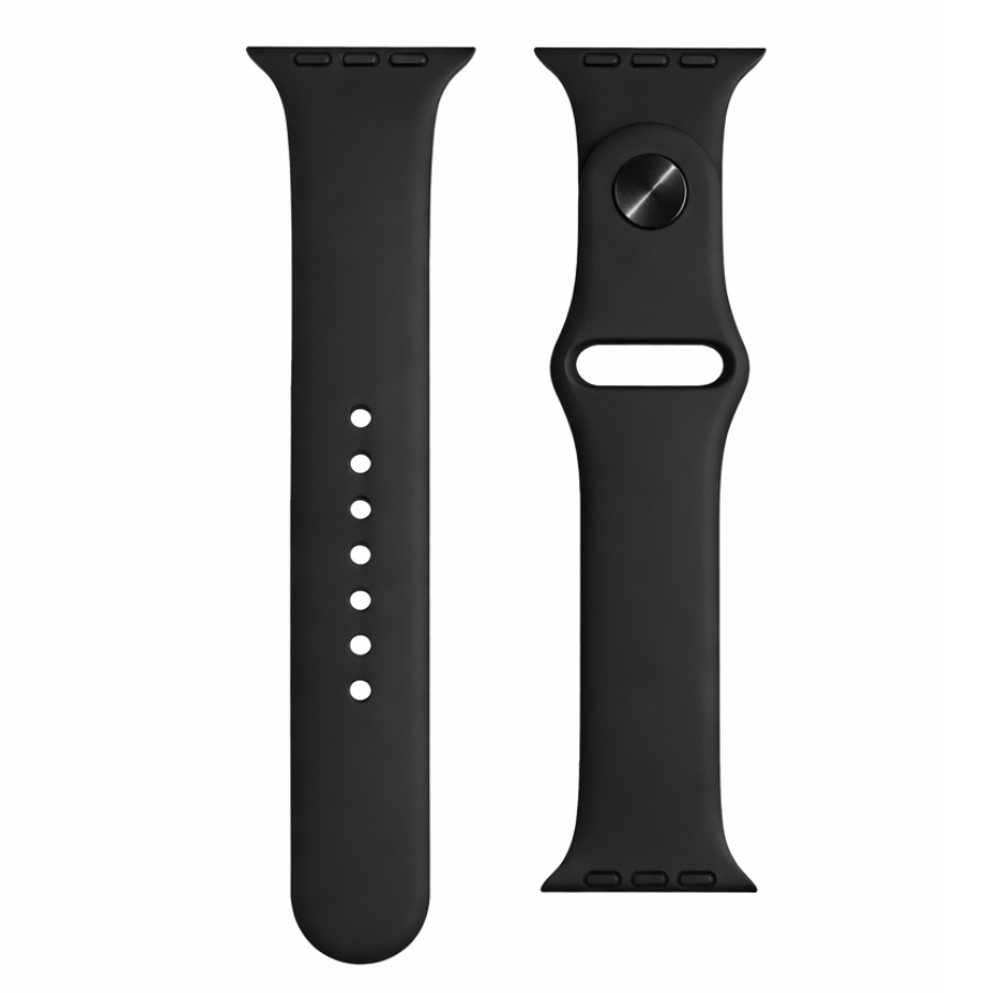 Λουράκι Σιλικόνης Premium 20mm - Universal για Smartwatch και Κλασικά Ρολόγια - Κομψό Μαύρο Σχέδιο